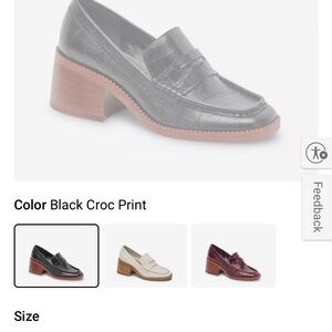 Dolce Vita Black Croc Print Women's Loafers